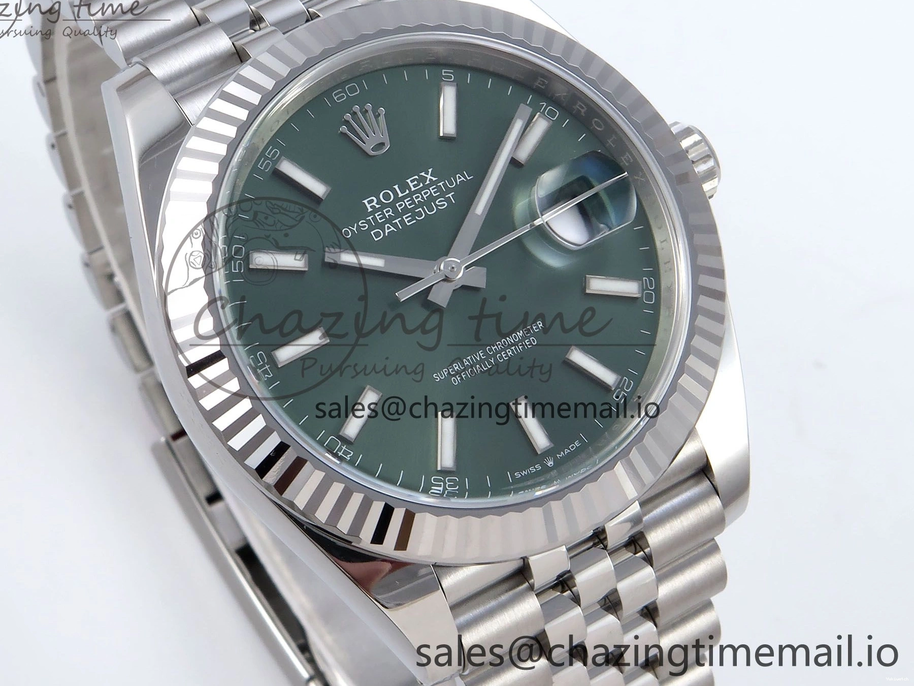 Edition Clean Jubilee Green Stick on Dial 126334 Bracelet SS Datejust VR3235 Best 1:1 41mm 0512